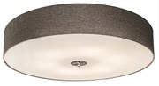 Rustykalna lampa sufitowa taupe 70 cm - Drum Jute Nowoczesny Oswietlenie wewnetrzne