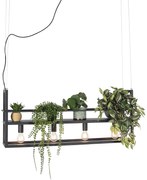 Industrialna lampa wisząca czarna z 4-punktowym stojakiem - Cage Rack