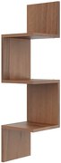 Narożna półka na książki w kolorze orzech E2-P85