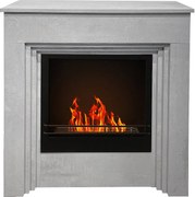 Biokominek stojący BELLINI z drewna z efektem betonu, wyprodukowany we Włoszech, dł. 96 x gł. 35 x wys. 96 cm