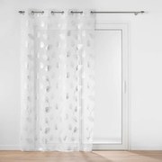 Firanka w biało-srebrnym kolorze 140x280 cm Edelia – douceur d'intérieur