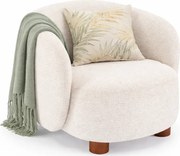 Kremowy fotel wypoczynkowy okragły M4-M17