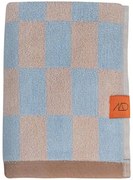 Niebiesko-różowy ręcznik kąpielowy z bawełny organicznej 70x133 cm Retro – Mette Ditmer Denmark