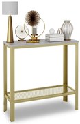 Metalowa konsola w stylu glamour złoty + beton D5-N00