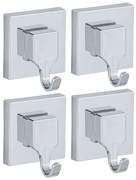 Wieszaki na przyssawki QUADRO, Vacuum-Loc, zestaw 4 sztuk, WENKO