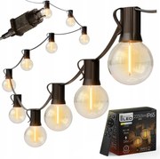 LED ściemnialny zewnętrzny łańcuch świetlny 25xE12/1W/24/230V 17,5 m IP65 czarny + pilot