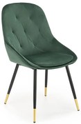 Krzesło tapicerowane K437 VELVET ciemnozielone HALMAR