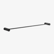 Wieszak Ścienny Na Ręczniki Z Prętem Do Łazienki Ze Stali Nierdzewnej (↔︎60 Cm) Devon Czarna - Sklum