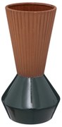 Wazon ALICANTE, terakota z zielonym, 25 cm