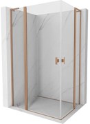 Mexen Mist L Duo kabina prysznicowa uchylna 100 x 90 cm, transparent, miedź szczotkowana - 8A4L-100-090-65-00