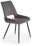Krzesło tapicerowane K404 VELVET szare HALMAR