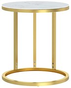 Stolik boczny z białym marmurem F6-T13