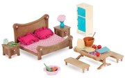 Li'l Woodzeez - Zestaw do zabawy mebelki do sypialni i jadalni