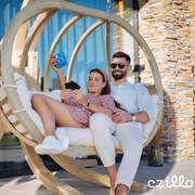 Fotel wiszący kokon Swing Pod XL kremowy CZILLO