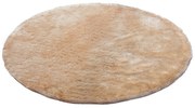 Dywan shaggy z długim, bardzo miękkim włosem, okrągły  - Śr. 200 cm - Ciemny beżowy - DOLCE