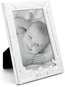 Metalowa ramka stojąca w kolorze srebra 27x11 cm Baby – Zilverstad