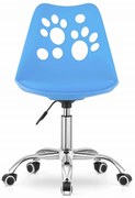 Krzesło obrotowe PRINT - niebieskie