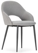 Jasnoszare tapicerowane krzesła zestaw 2 szt. Lia – Marckeric