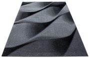 Dywan nowoczesny Parma Fale szaro-czarny 80 cm x 150 cm
