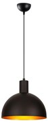 Lampa wisząca w czarno-złotym kolorze z metalowym kloszem ø 30 cm Sivani – Opviq lights