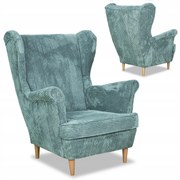 Fotel uszak Bonito miętowy sztruks Family Meble - DOSTĘPNY OD RĘKI