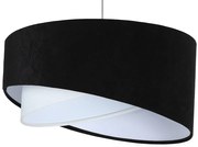 Czarno-biała lampa wisząca z weluru - 6X EX986 T1-Z95
