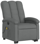 Ciemnoszary fotel relaksacyjny z funkcją rozkładania P7-M15
