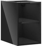 Mexen Box-A szafka otwarta z półką 30 cm, czarna połysk - 91AX2-0300-470-0-70