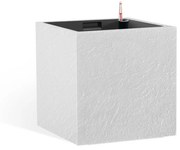 Flower Lover Doniczka samonawadniająca Cubico Stone biały, 27 cm, 27 cm