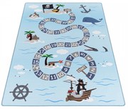 Dywan dziecięcy Play Wyspa Skarbów antypoślizgowy do prania 80 cm x 120 cm