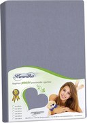 Prześcieradło z dżerseju Kamilka niebieskoszary, 180 x 200 cm