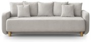 Beżowa rozkładana sofa ze schowkiem 231 cm Elen – Micadoni