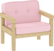 Fotel Dziecięcy AIYAPLAY - Różowy, Idealny do Pokoju Dziecięcego