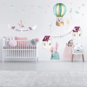 Naklejki na ścianę - Latanie nad wioską z imieniem