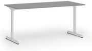 Biurko PRIMO BETA, 160x80 cm, biała podstawa, grafit
