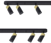 NEO BLACK GOLD SPOT 6xGU10, czarne, złote, 6 kloszy