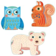 Zestaw 3 dziecięcych puzzlí Djeco Forest