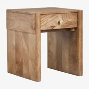 Kwadratowa Szafka Nocna 45x45 Cm Z Drewna Mango Antonela Drewno Mango - Sklum