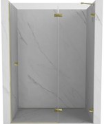 Mexen Lunar drzwi prysznicowe uchylne prawe 140 cm, transparent, złote - 834-140-000-50-00-P