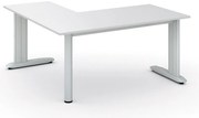 Narożne biurko PRIMO FLEXIBLE, 160x160 cm, biały