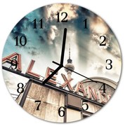 Zegar szklany okrągły Zabytki plac