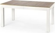 Stół SEWERYN 160(300)x90 dąb sonoma/biały rozkładany HALMAR