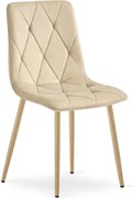 Kremowe aksamitne krzesło LIBRA BUTTER CREAM