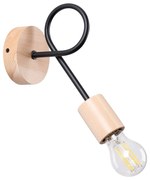 Kinkiet w czarno-naturalnym kolorze Tumber – Nice Lamps