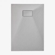 Brodzik Prysznicowy Soho Prostokątny, Antypoślizgowy, Bardzo Płaski Z Żywicy Smc Jasnoszary & 90 X 70 Cm - Sklum