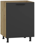 Nowoczesna szafka kuchenna dąb craft + antracyt P6-A86