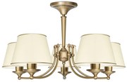 Złoty klasyczny żyrandol z abażurami ecru YA-S5AK