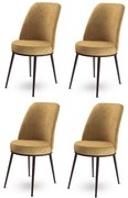 Zestaw krzeseł do jadalni Dexa Cappuccino i Brown, 4 szt., 4 szt.