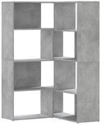 Nowoczesny otwarty regał narożnikowy beton T4-P66