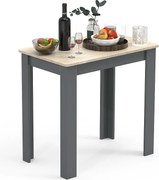 Stół do jadalni Esal Antracyt / dąb miodowy W. 76 x S. 80 x G. 50 cm